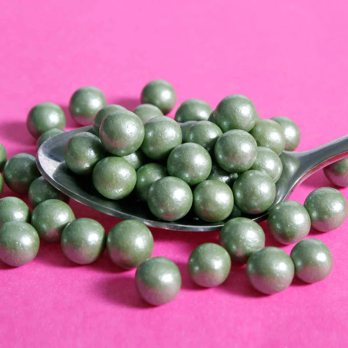 Green 6mm Edible Pearls – Acorn Cake Supply