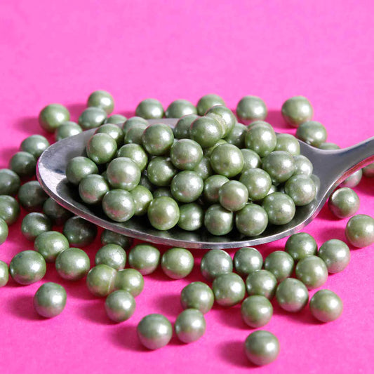 Green 4mm Edible Pearls