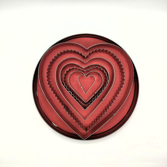 Heart Cookie Cutter Set with Storage Tin