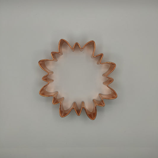 Large Copper Color Sun/Flower Cookie Cutter (4 1/2")