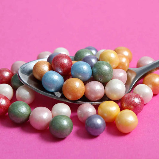 Rainbow 6mm Edible Pearls