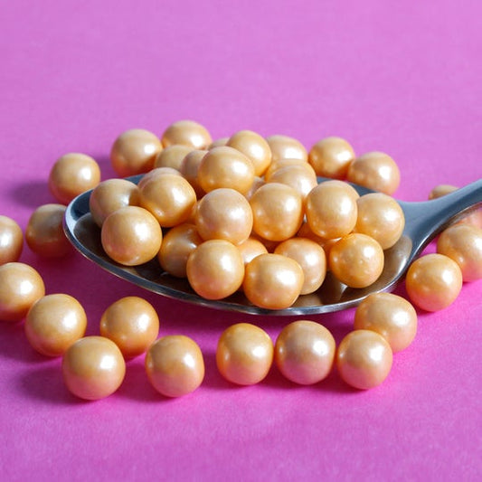 Gold 6mm Edible Pearls