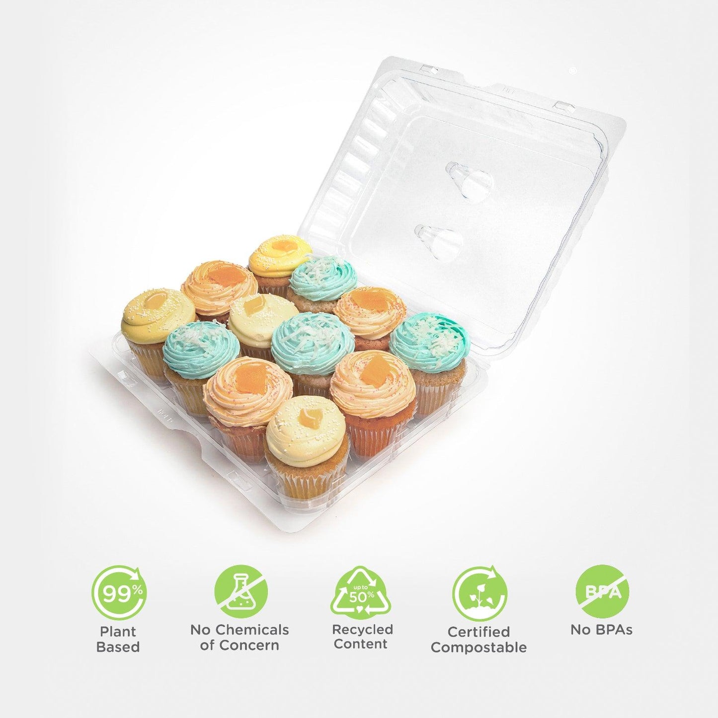 Compostable 12-pack Classic Cupcake & Muffin Package