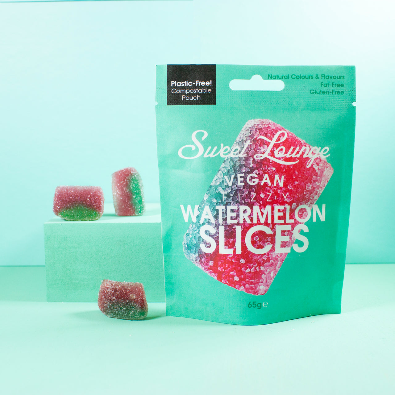 Vegan Fizzy Watermelon Slices (Plastic-free) 65g