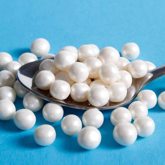 White 6mm Edible Pearls