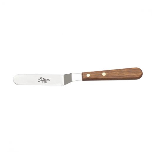 Ateco 1385 4 3/4" Blade Offset Baking / Icing Spatula with Wood Handle